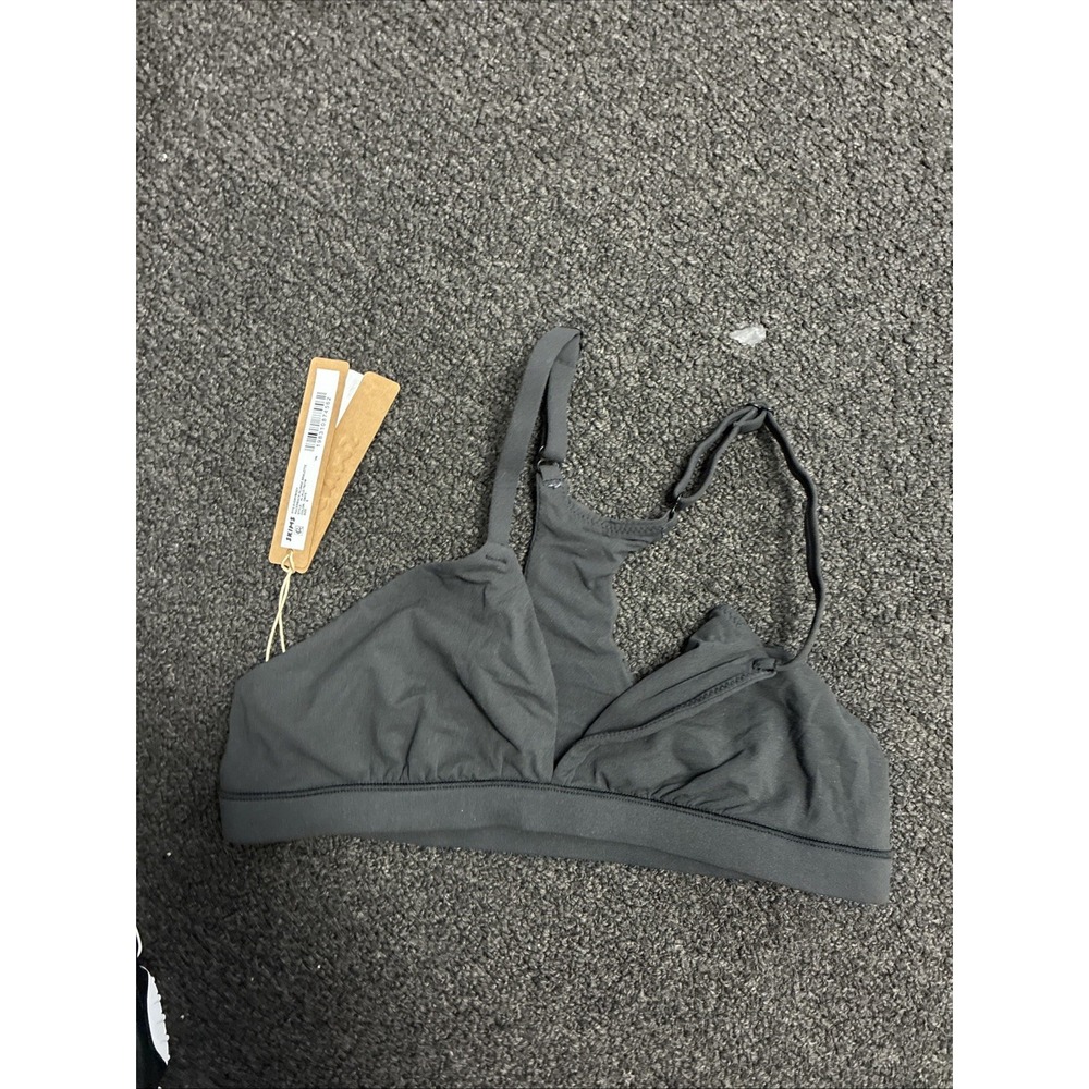 Women's Skims Fits Everybody Racerback Plunge Bralette Onyx Size Small